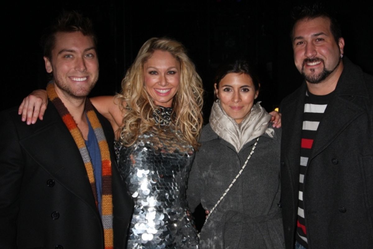 Lance Bass, Kym Johnson, Jamie-Lynn Sigler and Joey Fatone at 